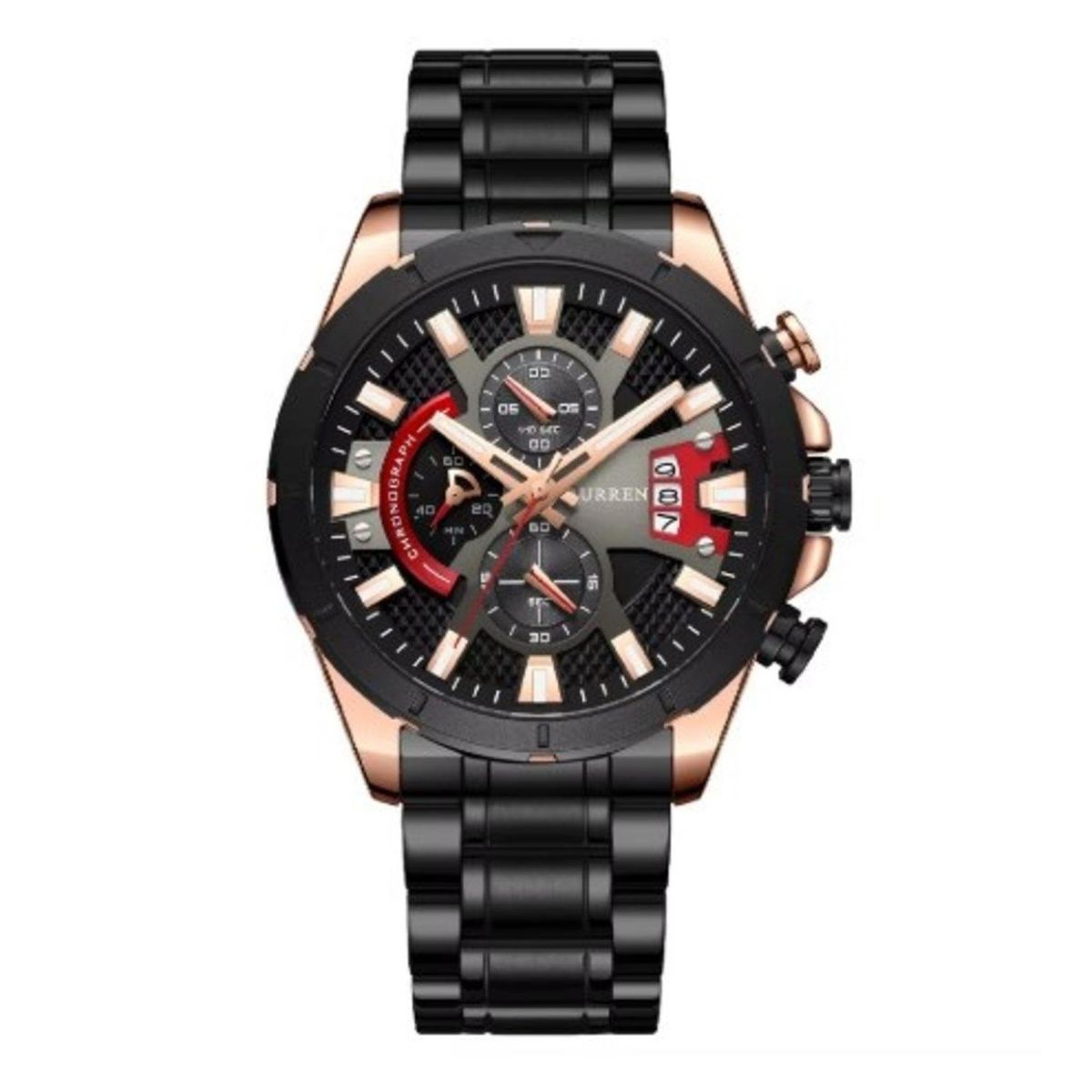 CURREN - Reloj Curren Hombre KREd42001 . Reloj Análogo Acero Inoxidable Negro