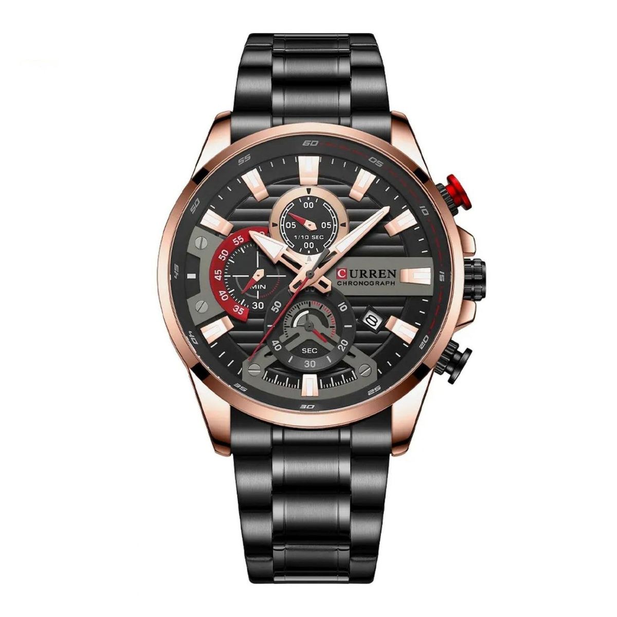 CURREN - Reloj Curren Hombre KREd612001 . Reloj Análogo Acero Inoxidable Negro
