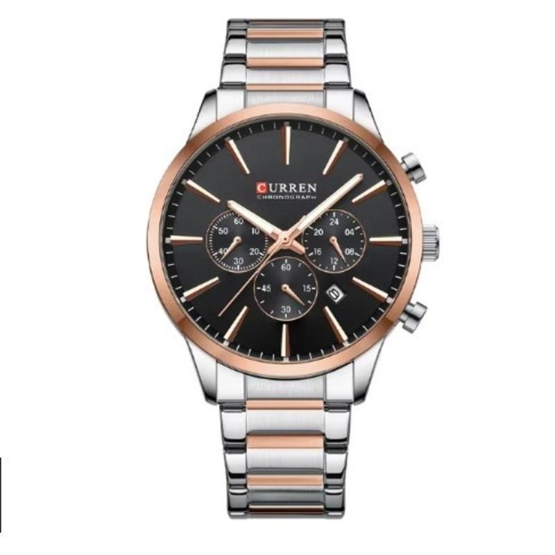 CURREN - Reloj Curren Hombre KREd7305 . Reloj Análogo Acero Inoxidable Plateado