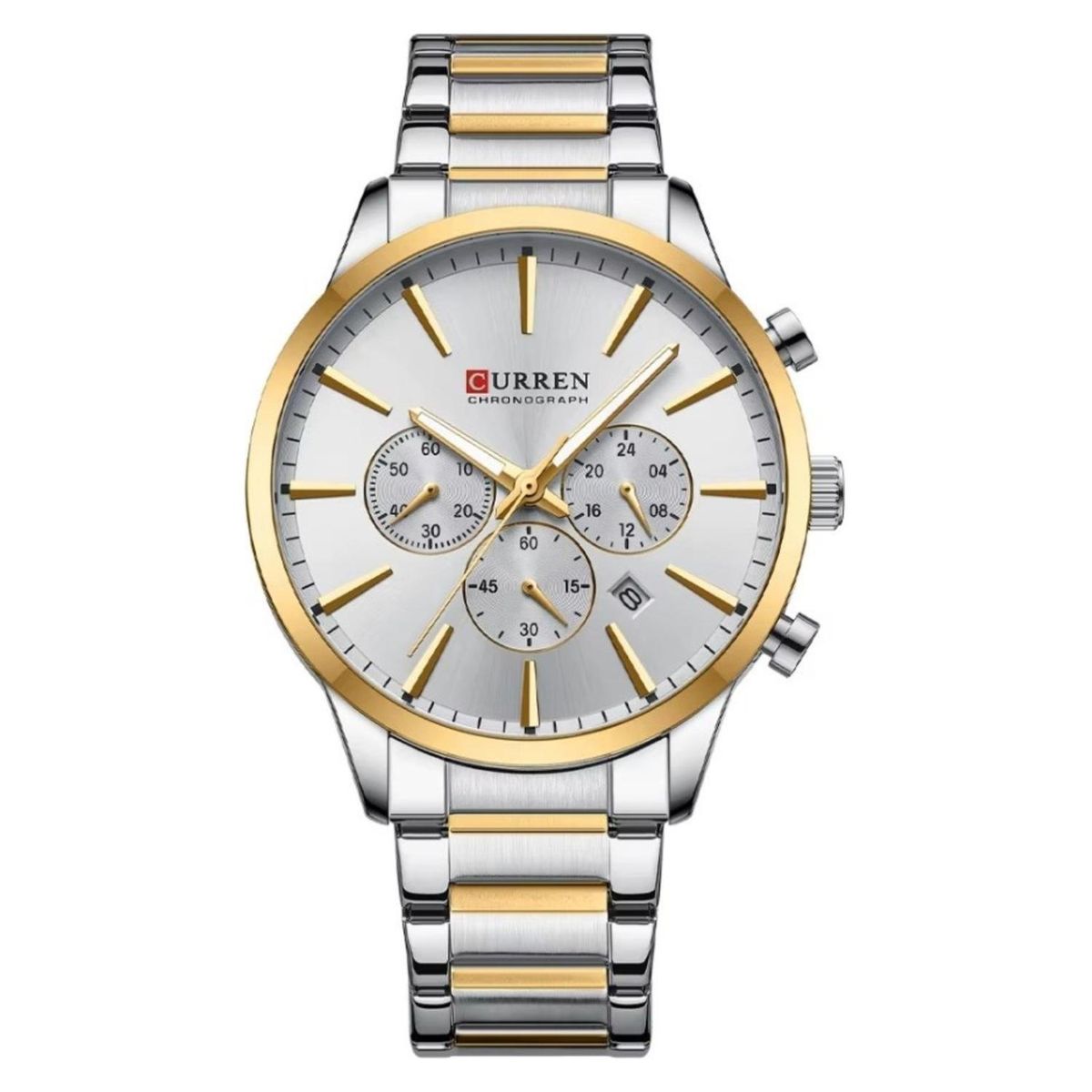 CURREN - Reloj Curren Hombre KREd7303 . Reloj Análogo Acero Inoxidable Plateado