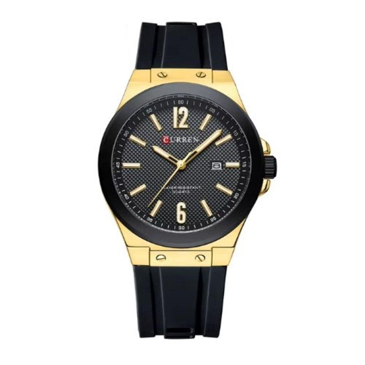 CURREN - Reloj Curren Hombre KREe1905 . Reloj Análogo Silicona Negro