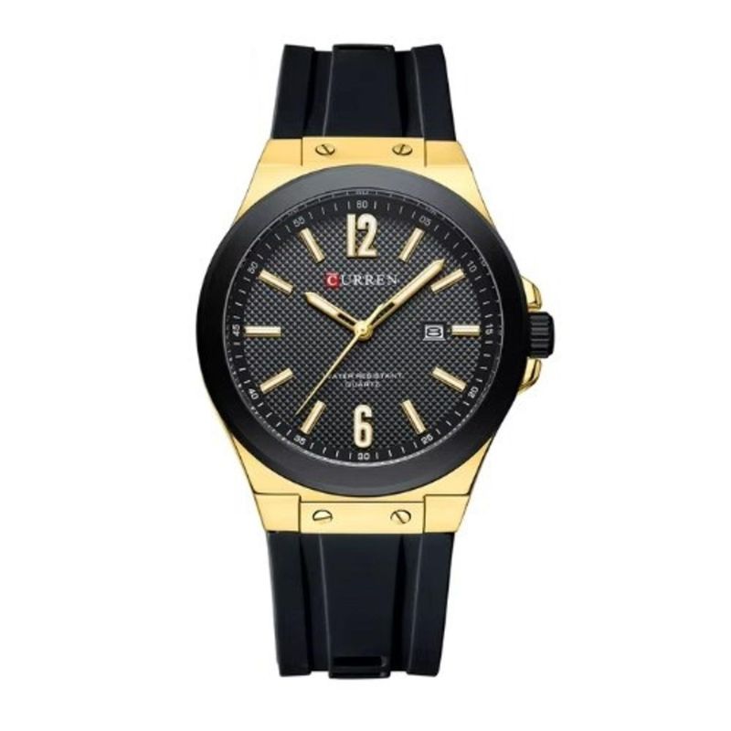 CURREN - Reloj Curren Hombre KREe1905 . Reloj Análogo Silicona Negro