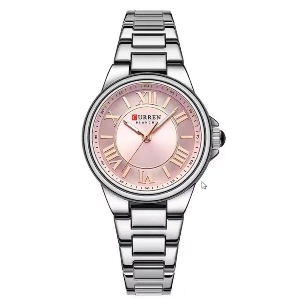 CURREN - Reloj Curren Mujer KREe0101 . Reloj Análogo Acero Inoxidable Plateado