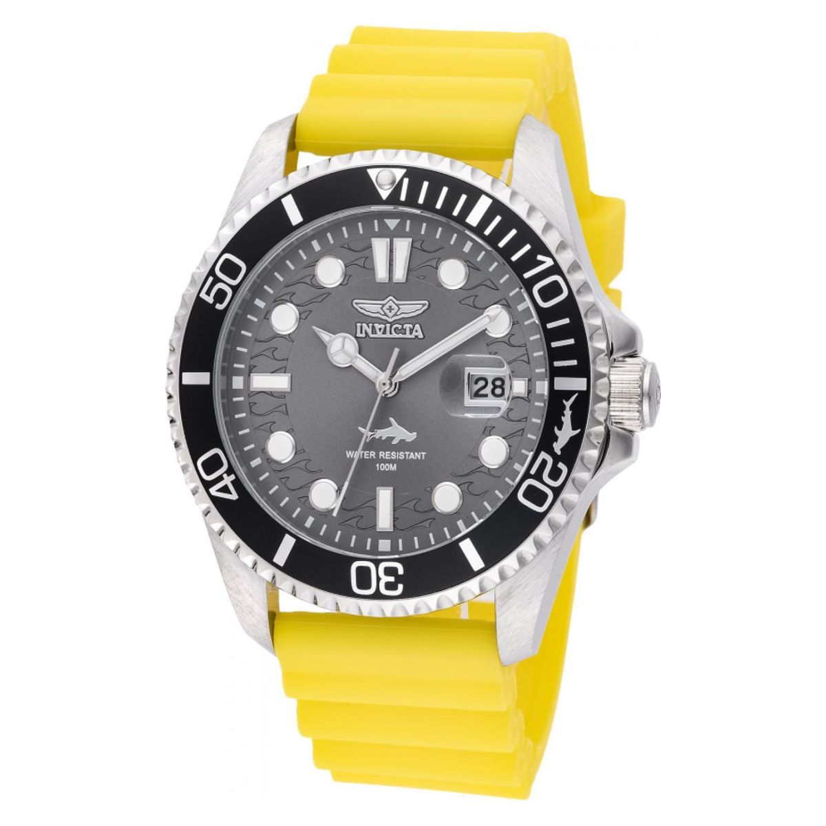 INVICTA - Reloj Invicta para Hombre Pro Diver . Reloj Análogo Silicona Amarillo