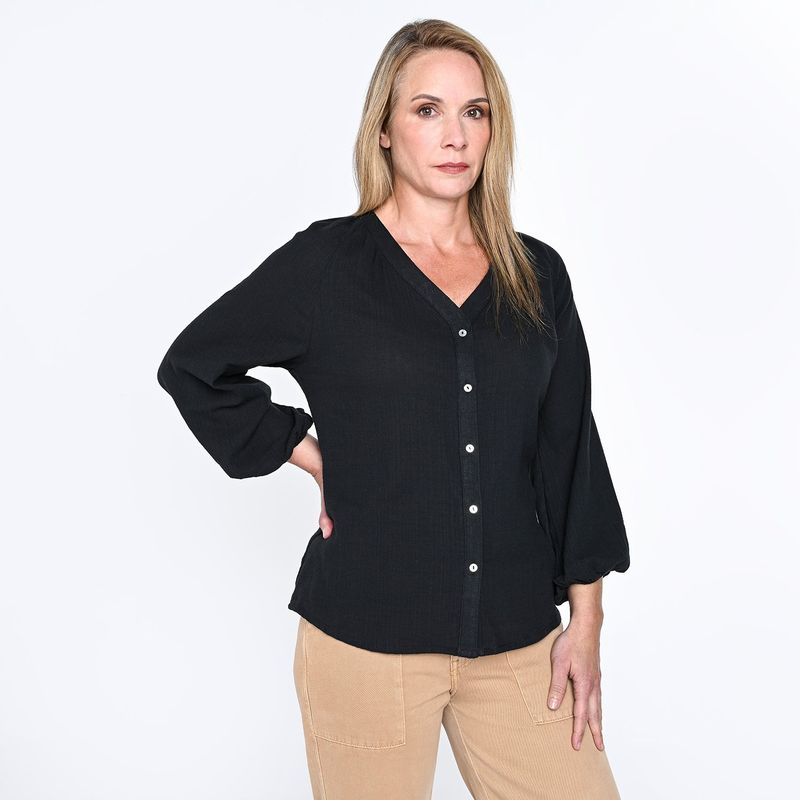 APOLOGY - Camisa Mujer Manga larga de Algodón Apology