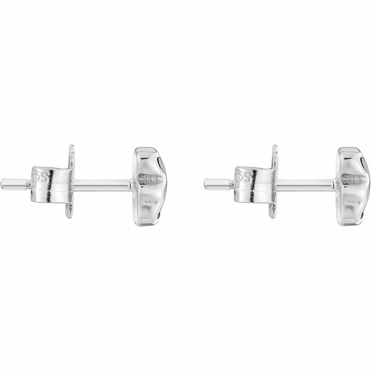 TOUS - Aretes oso de plata y ónix 6 mm Icon Color