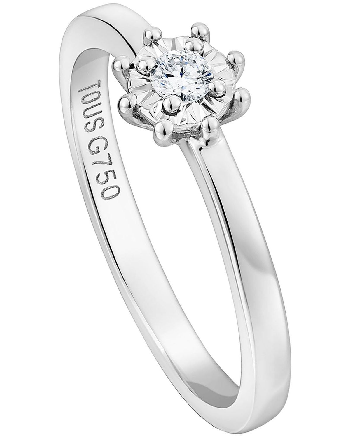 Anillo Les Classiques rosetón pequeño de Oro blanco y Diamantes