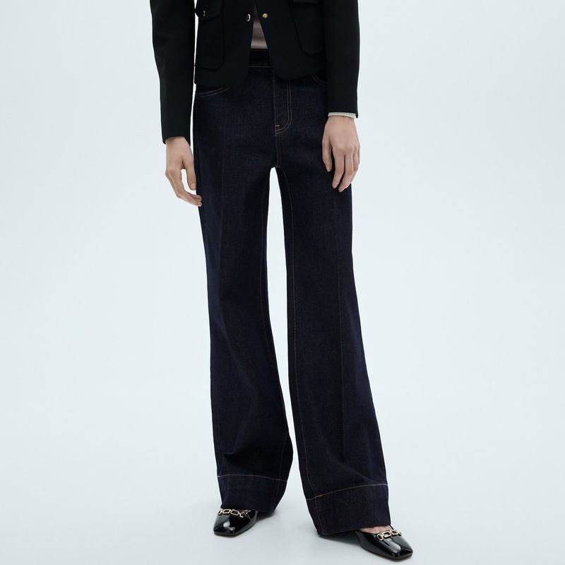 MANGO - Jean Wide leg Mujer Tiro medio MANGO