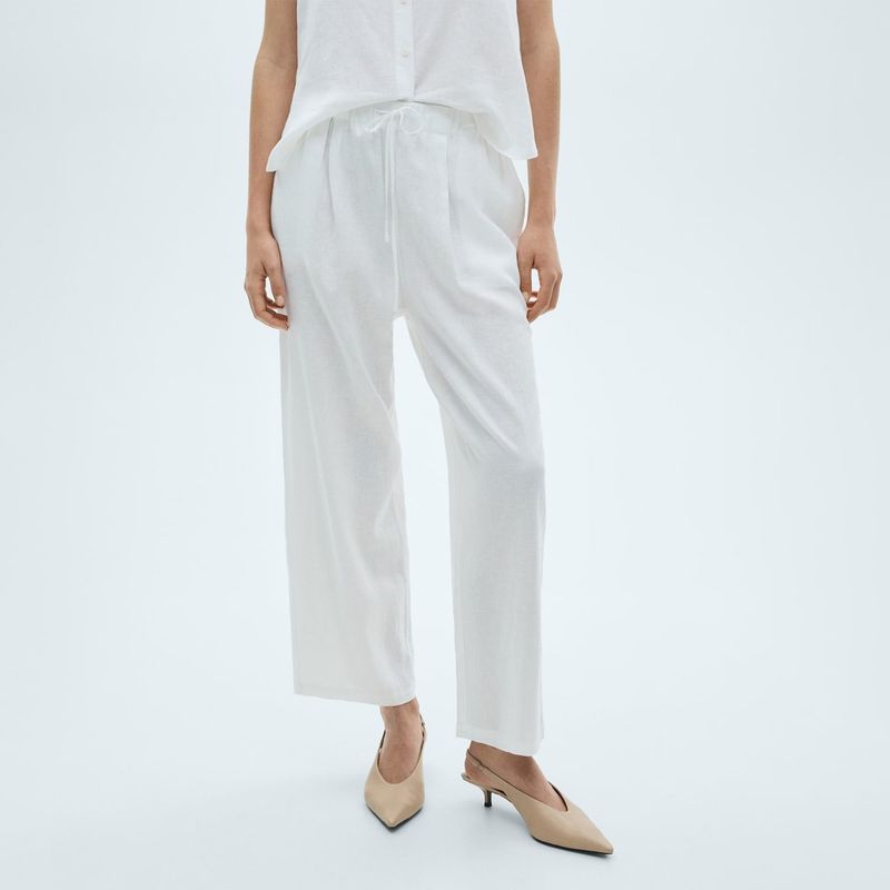 MANGO - Pantalón Mujer Tiro alto MANGO 