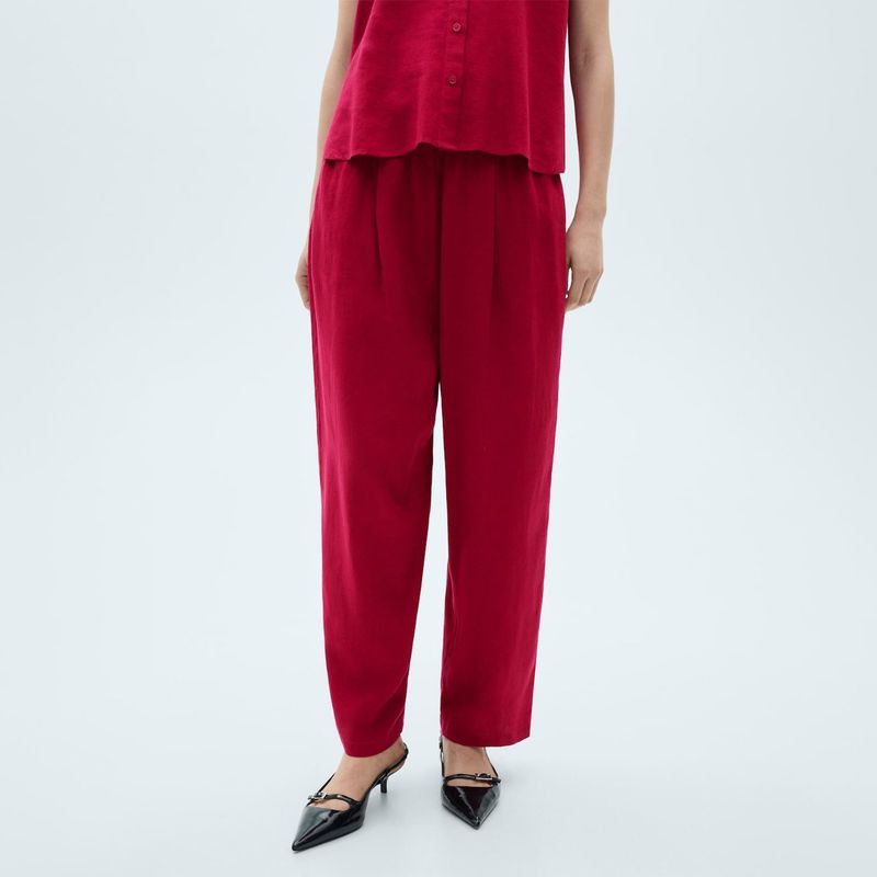 MANGO - Pantalón Mujer Tiro alto MANGO 