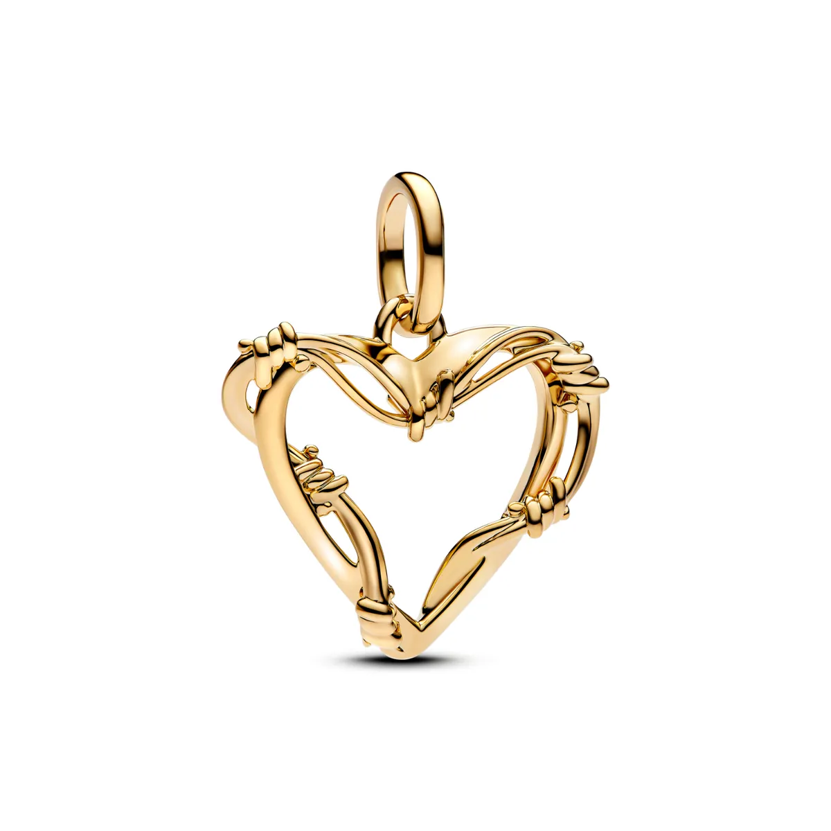 PANDORA - Charm Pandora ME Medallón Corazón de Alambre Recubrimiento en Oro