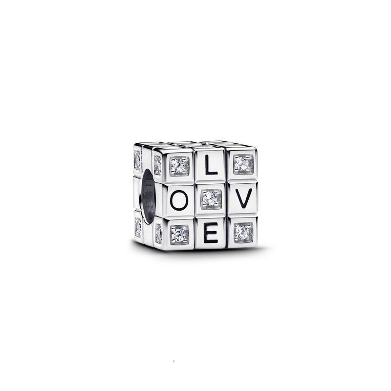 PANDORA - Charm Pandora Cubo Juguete Móvil Plata Esterlina