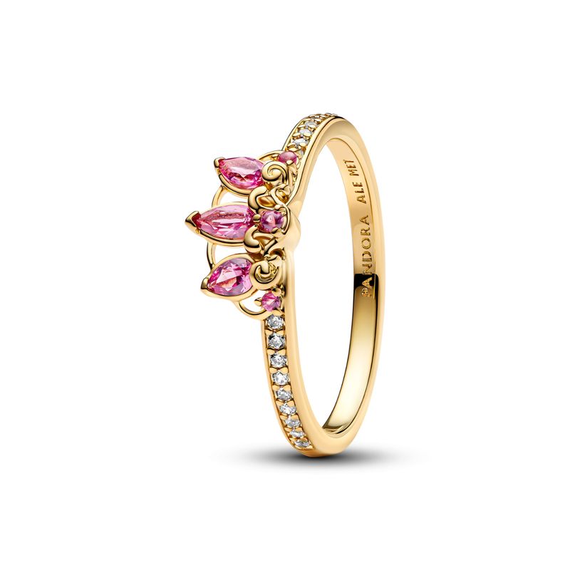 PANDORA - Anillo Pandora Princesa Rapunzel Disney Recubrimiento en Oro 