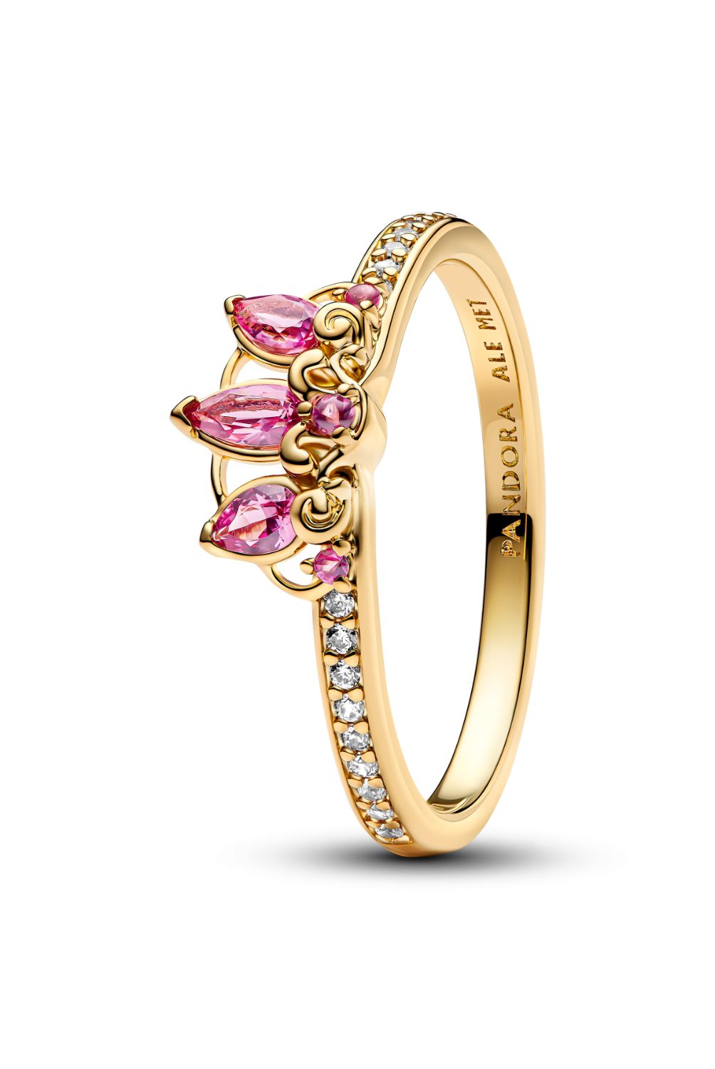 PANDORA - Anillo Pandora Princesa Rapunzel Disney Recubrimiento en Oro 