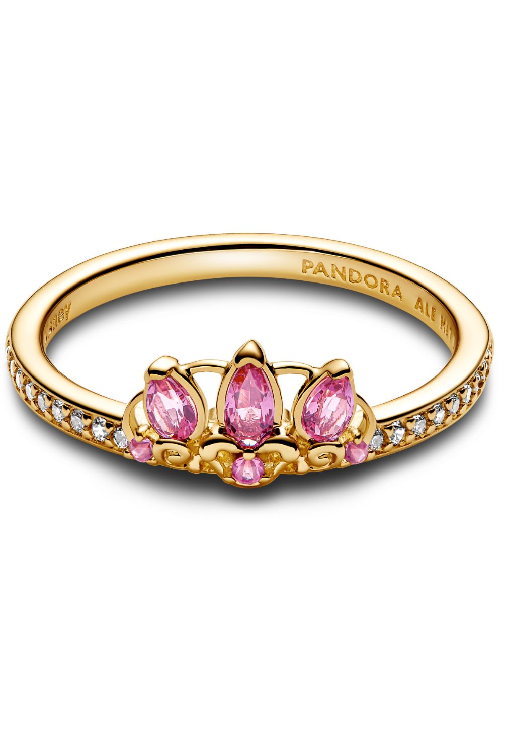 PANDORA - Anillo Pandora Princesa Rapunzel Disney Recubrimiento en Oro 