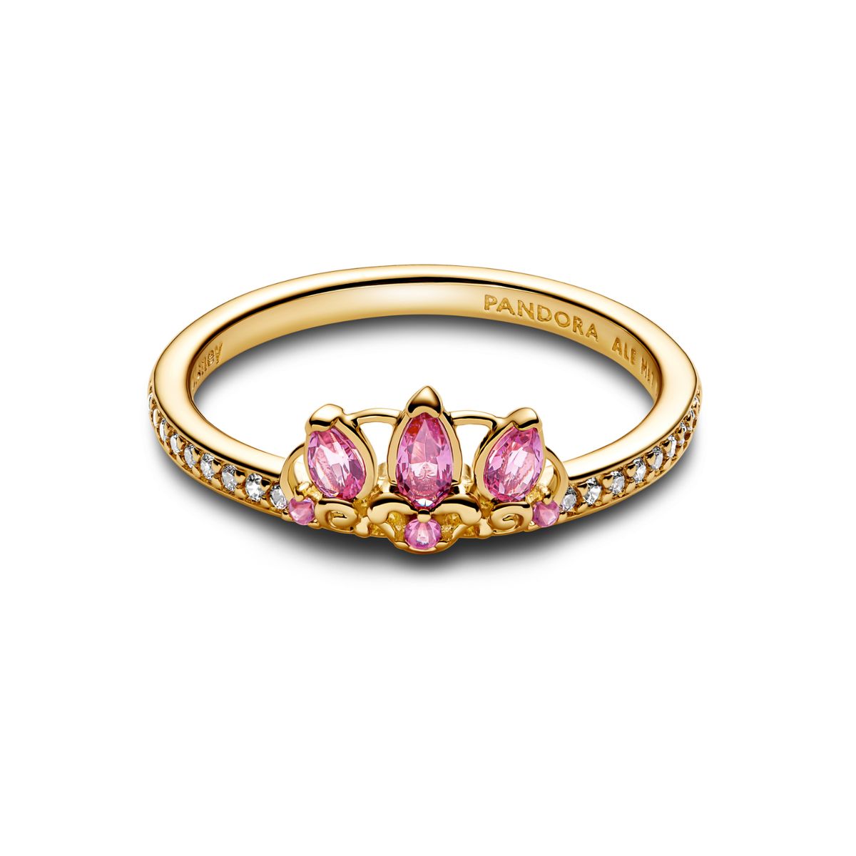 PANDORA - Anillo Pandora Princesa Rapunzel Disney Recubrimiento en Oro 