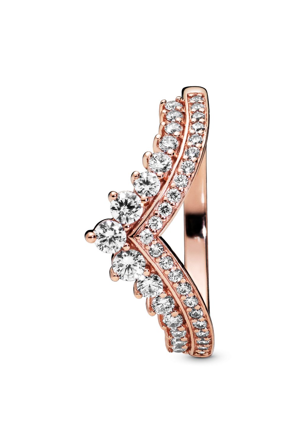 PANDORA - Anillo Pandora Deseo Clasico Resplandeciente Recubrimiento en Oro Rosa 