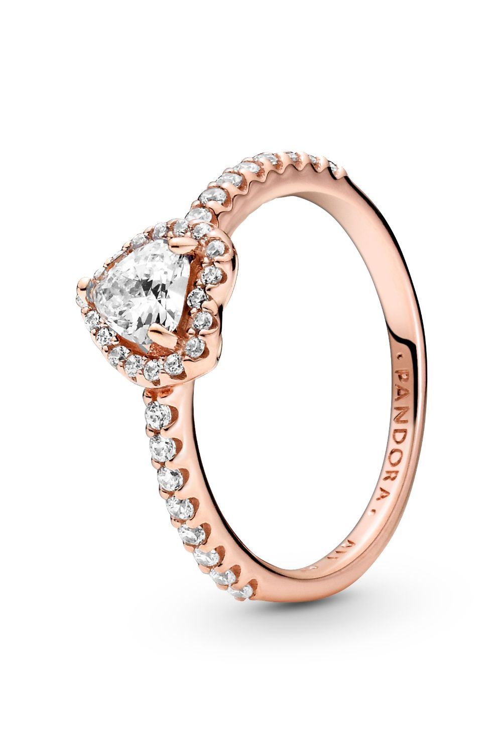 PANDORA - Anillo Pandora Corazón en Relieve Recubrimiento en Oro Rosa 