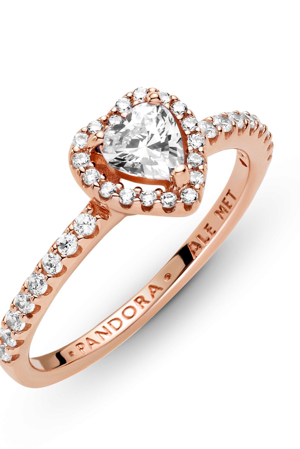 PANDORA - Anillo Pandora Corazón en Relieve Recubrimiento en Oro Rosa 