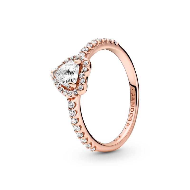 PANDORA - Anillo Pandora Corazón en Relieve Recubrimiento en Oro Rosa 