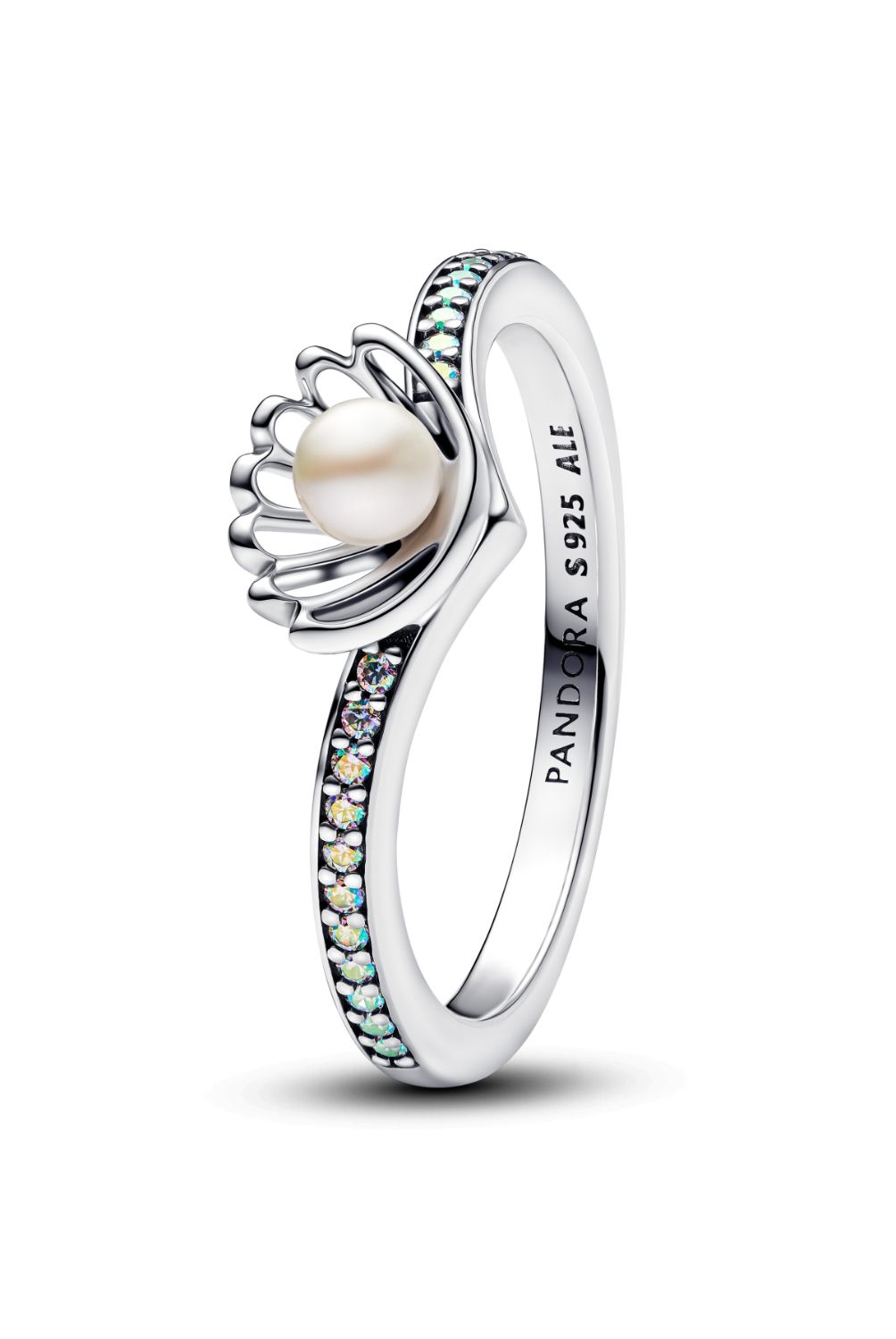 PANDORA - Anillo Pandora Concha Princesa Ariel Disney Plata Esterlina 