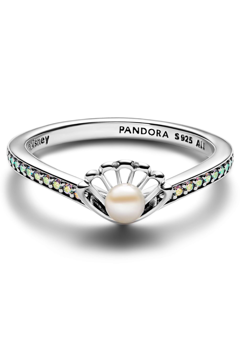 PANDORA - Anillo Pandora Concha Princesa Ariel Disney Plata Esterlina 