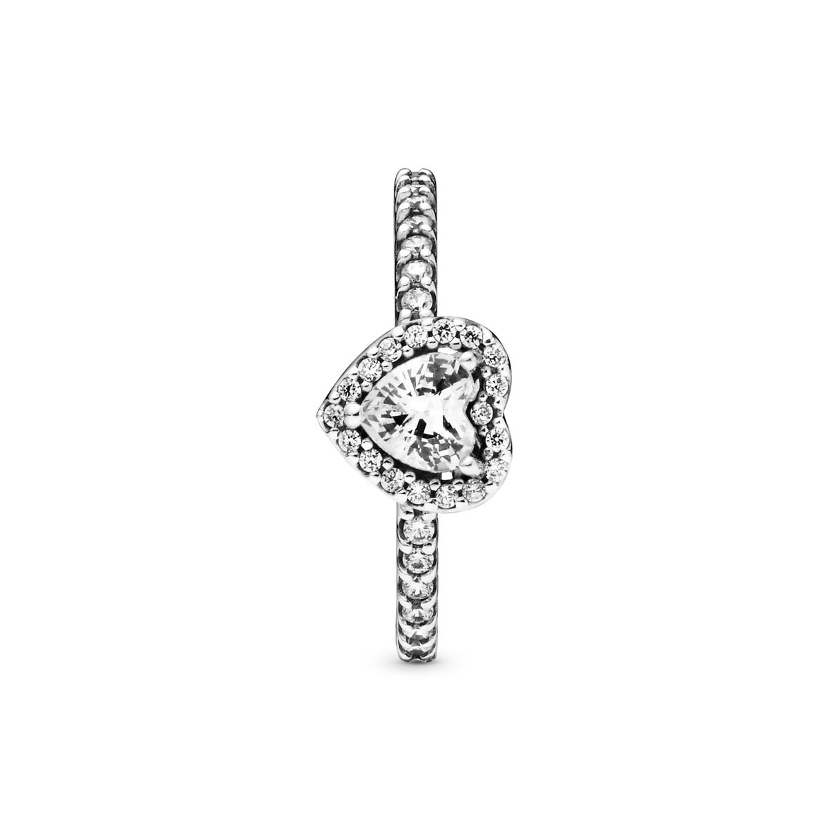 PANDORA - Anillo Pandora Corazón Elevado Plata Esterlina 
