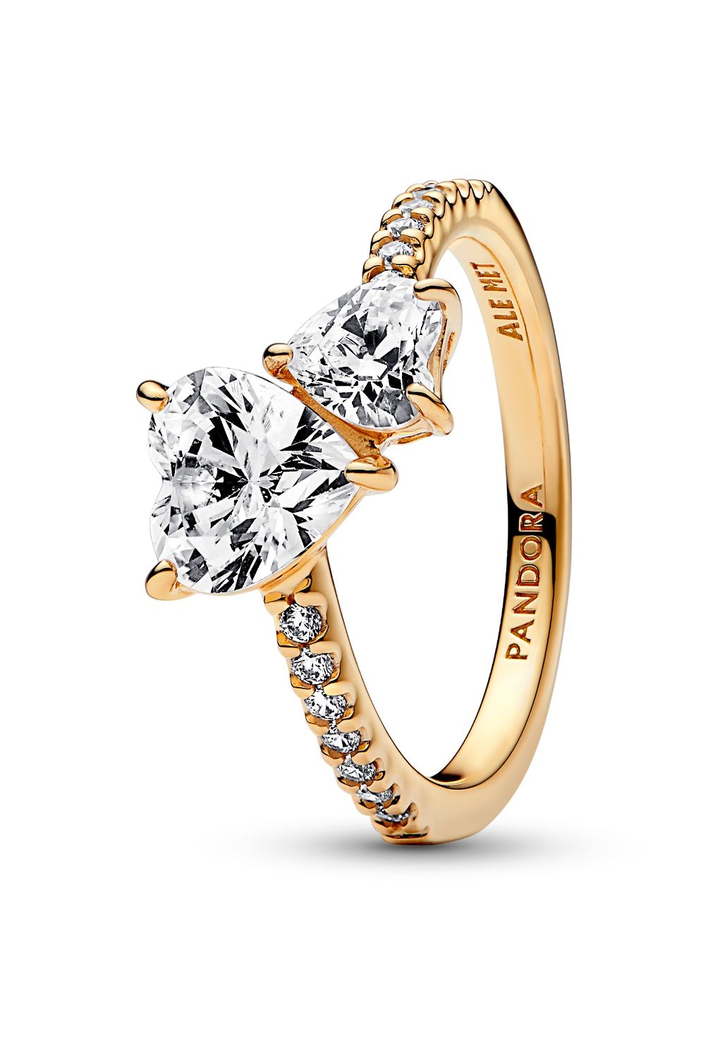 PANDORA - Anillo Pandora Reluciente Corazon Recubrimiento en Oro