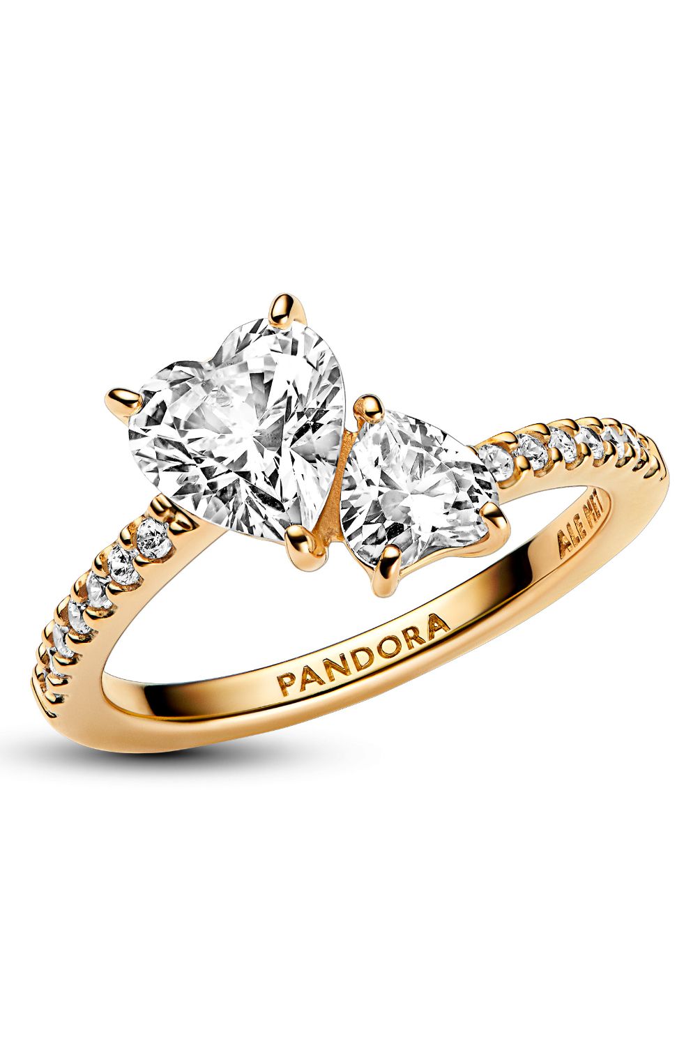 PANDORA - Anillo Pandora Reluciente Corazon Recubrimiento en Oro