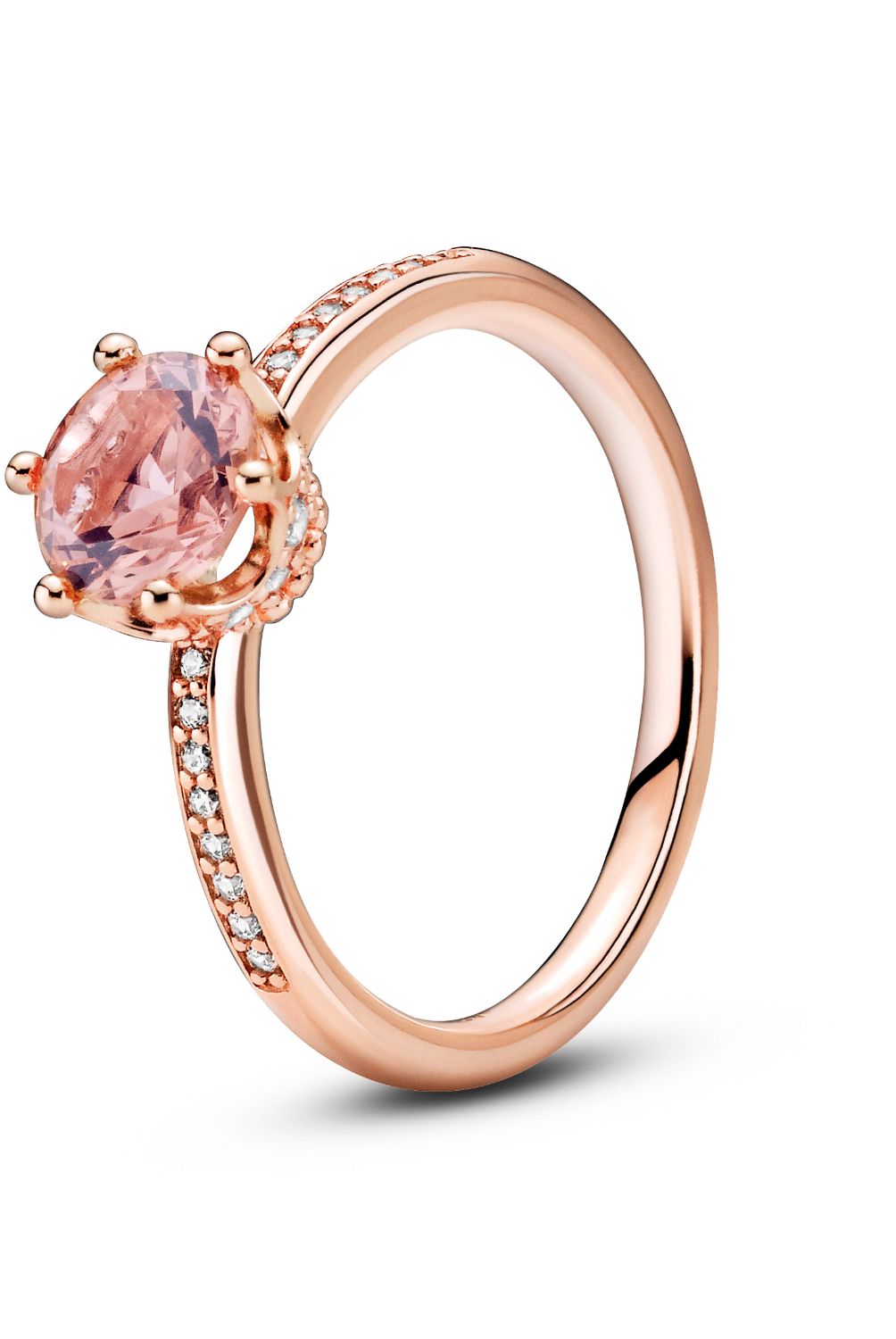 PANDORA - Anillo Pandora Corona Brillante Recubrimiento en Oro Rosa 