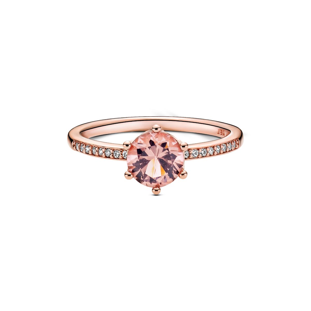 PANDORA - Anillo Pandora Corona Brillante Recubrimiento en Oro Rosa 