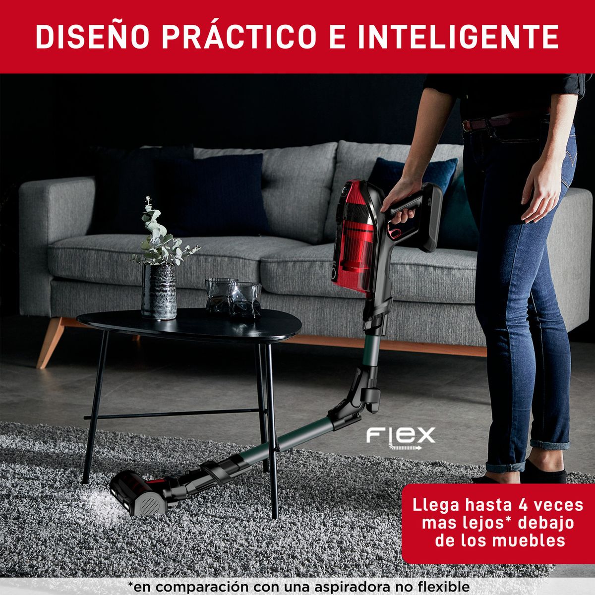T-FAL - Aspiradora de mano Inalámbrica T-FAL X-FORCE FLEX 12.60, 350W, batería 45 min, accesorio mascota