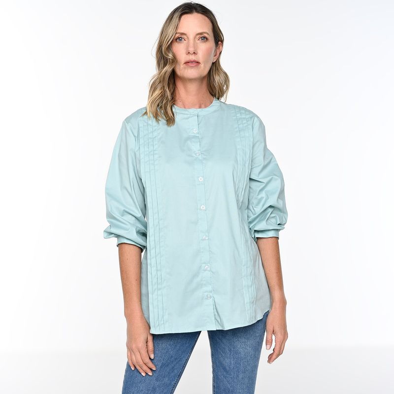 NEWPORT - Camisa Mujer Manga 3/4 de Algodón Newport