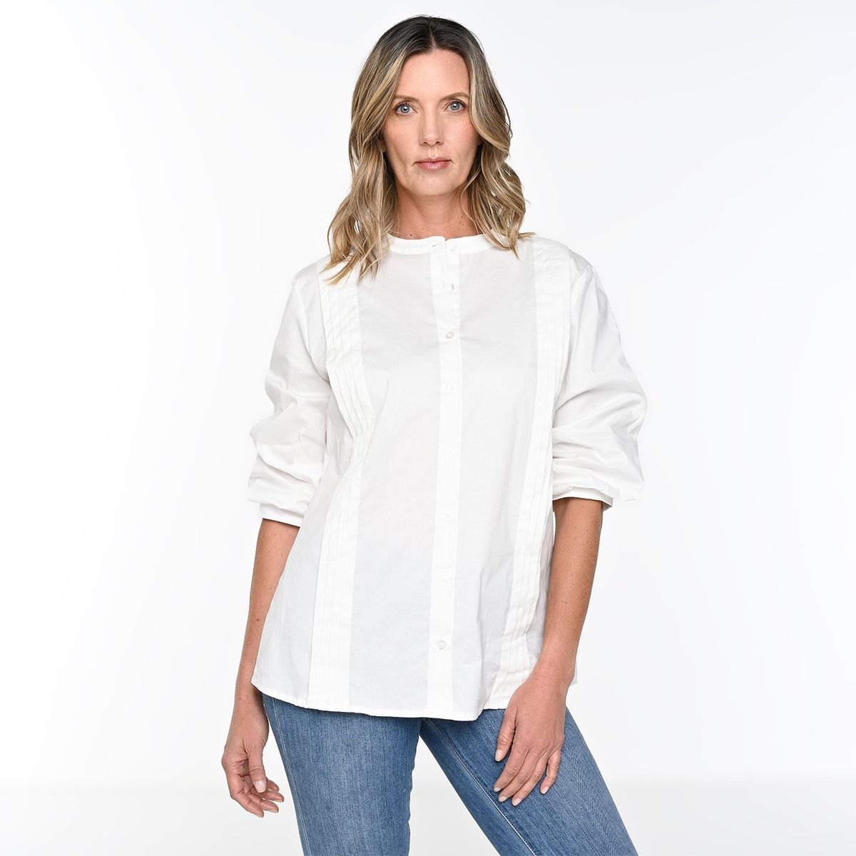 NEWPORT - Camisa Mujer Manga 3/4 de Algodón Newport