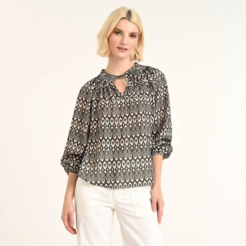 UNIVERSITY CLUB - Blusa Mujer con Estampado Manga 3/4 University Club