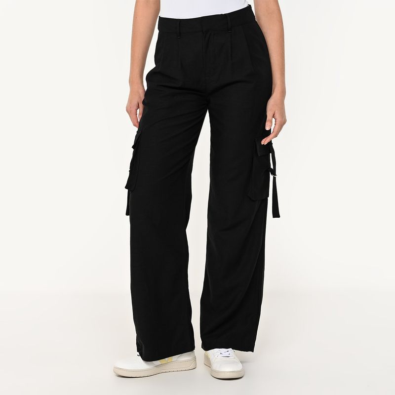 BASEMENT - Pantalón Cargo Mujer Tiro alto Basement