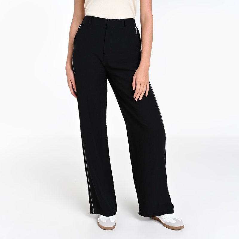 BASEMENT - Pantalón Wide leg Mujer Tiro alto Basement
