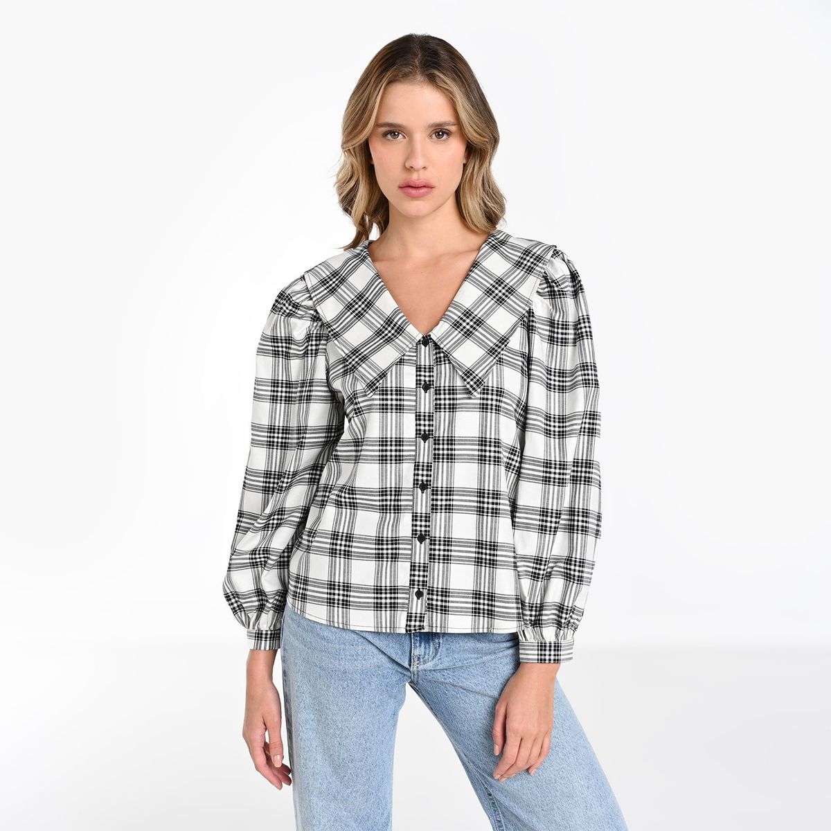 BASEMENT - Camisa Mujer Manga larga de Algodón Basement