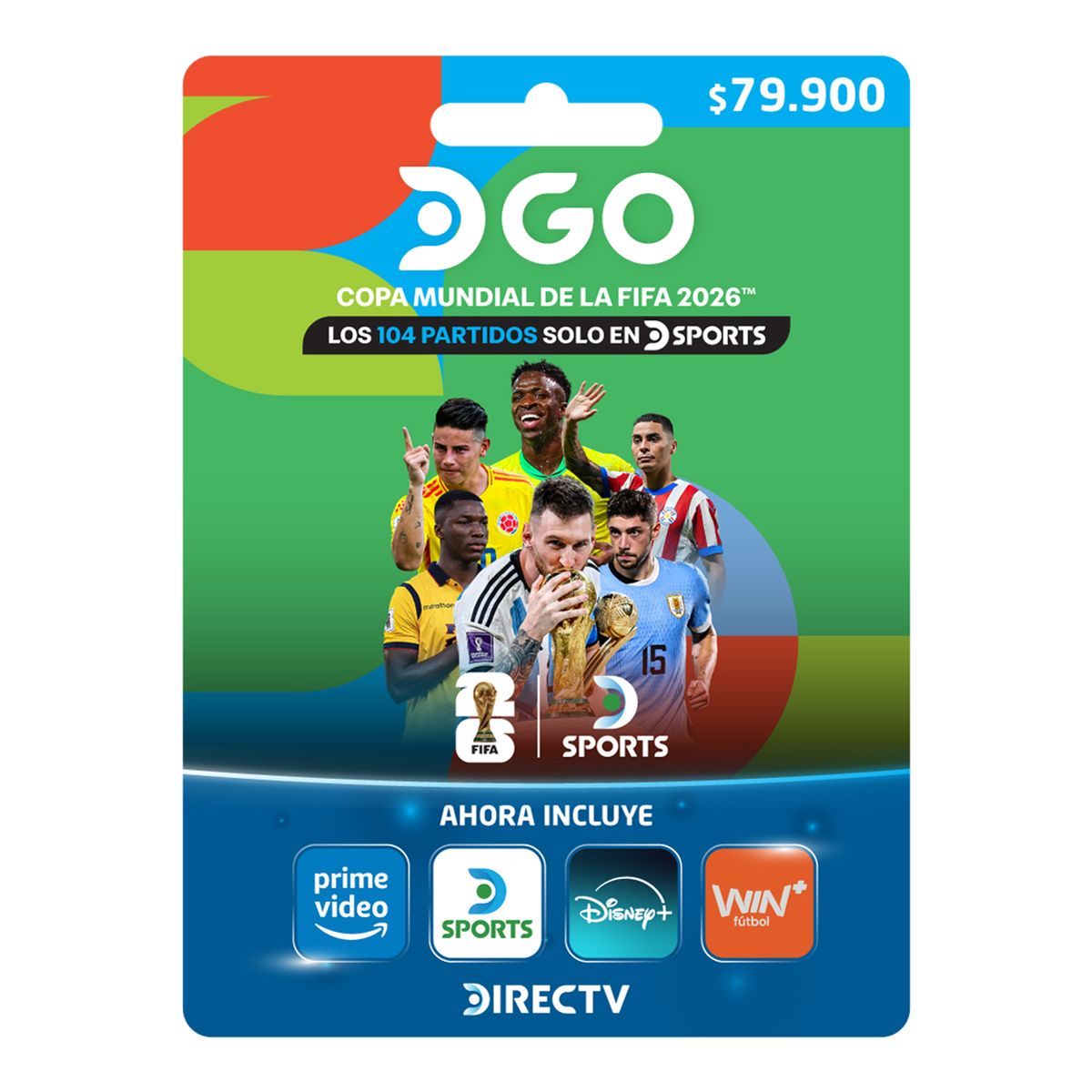 DIRECTV -  Pin virtual |Membresía DIRECTV DGO 1 mes | $79.900 de acuerdo al plan seleccionado
