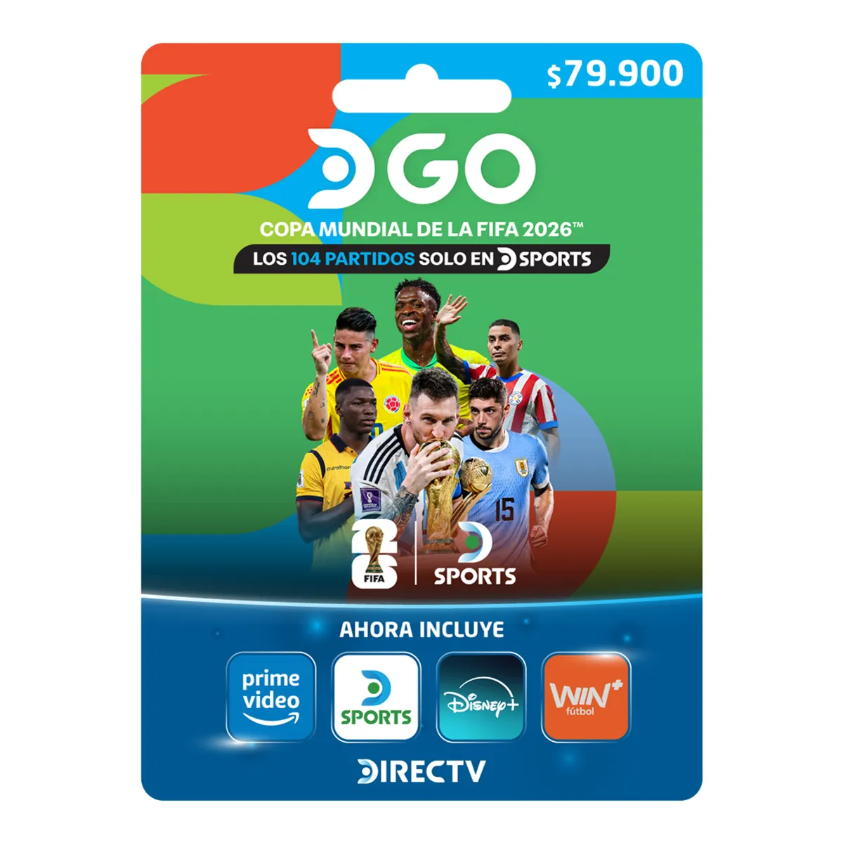 DIRECTV -  Pin virtual |Membresía DIRECTV DGO 1 mes | $79.900 de acuerdo al plan seleccionado