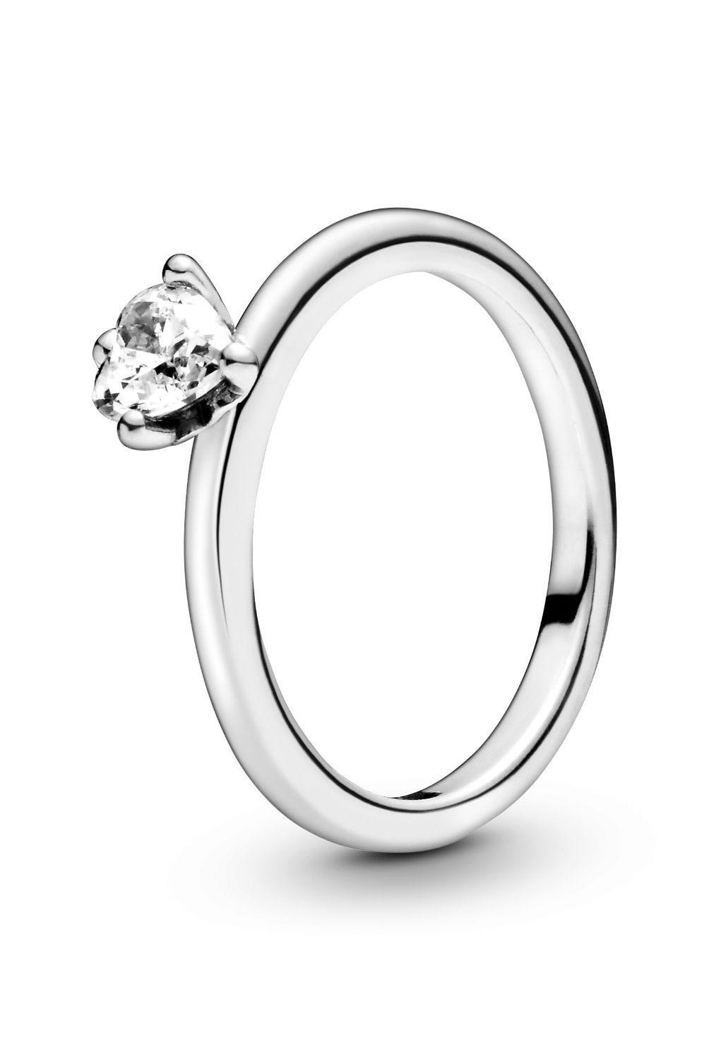 PANDORA - Anillo Pandora Corazón Transparente Plata Esterlina 
