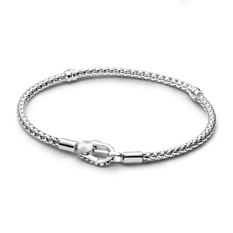 PANDORA - Brazalete Pandora Moments Cadena y Cierre con Tachuelas Plata Esterlina