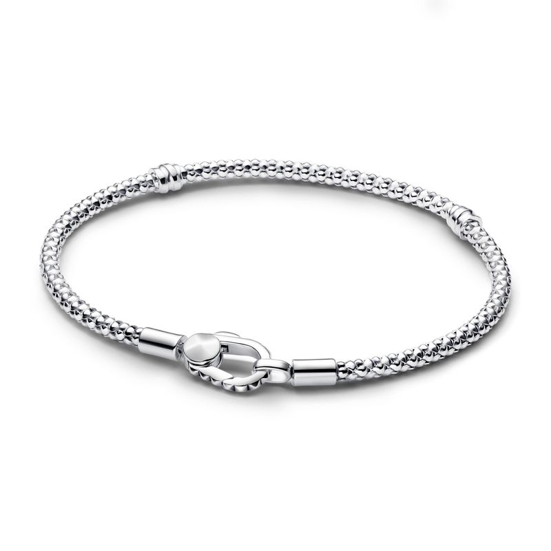 PANDORA - Brazalete Pandora Moments Cadena y Cierre con Tachuelas Plata Esterlina