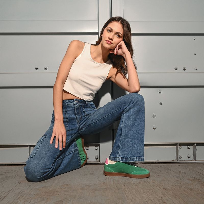SYBILLA - Jean Cargo Mujer Tiro medio Sybilla