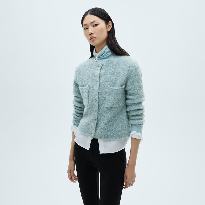 MANGO - Chaqueta Mujer Efecto pelo MANGO