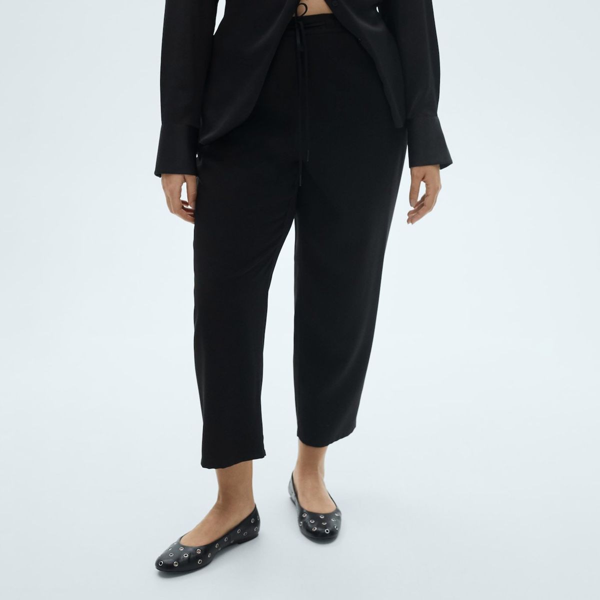 MANGO - Pantalón Recto Mujer Tiro alto MANGO