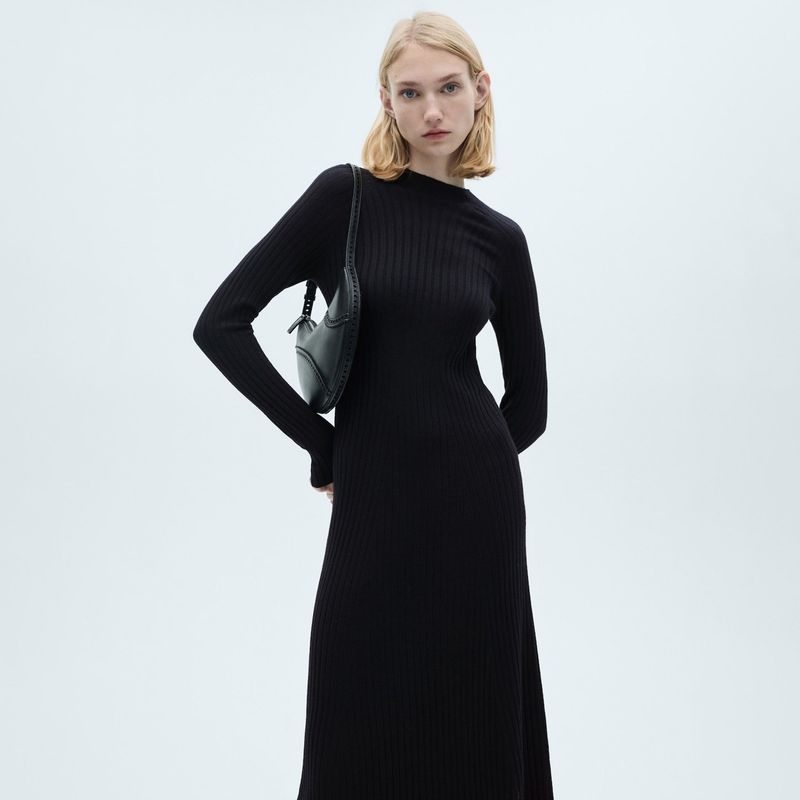 MANGO - Vestido Mujer Manga larga Mango