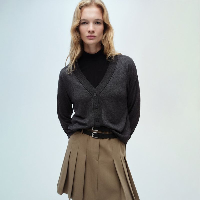 MANGO - Cardigan Mujer Tejido Manga larga Mango