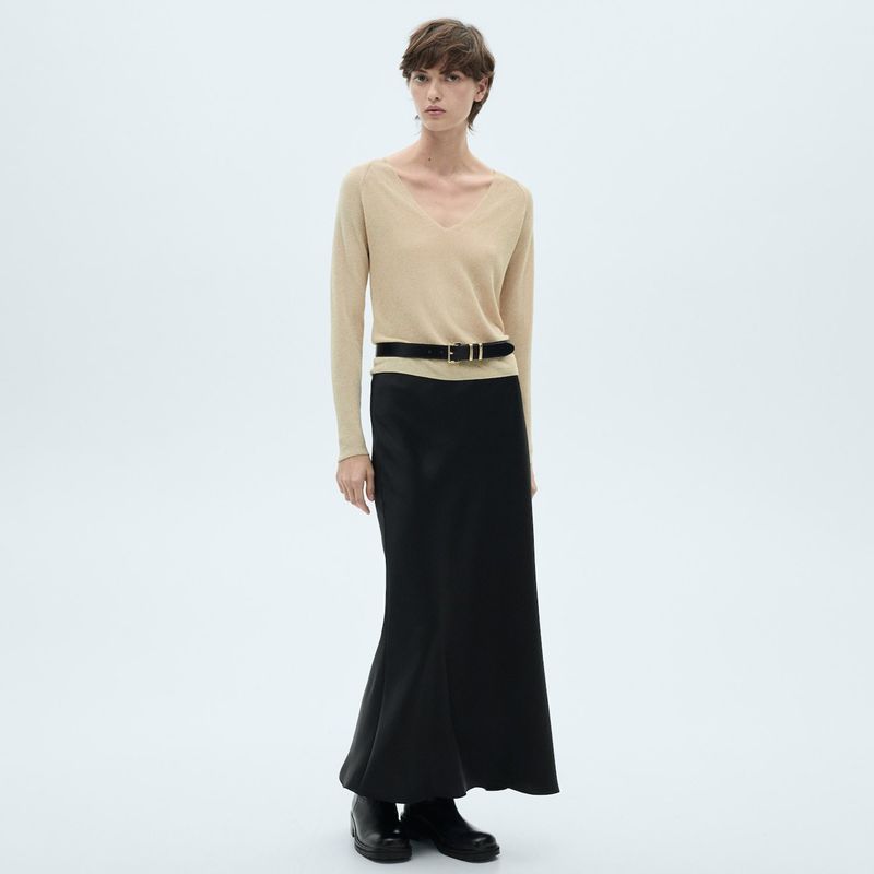 MANGO - Saco Mujer Brillante MANGO