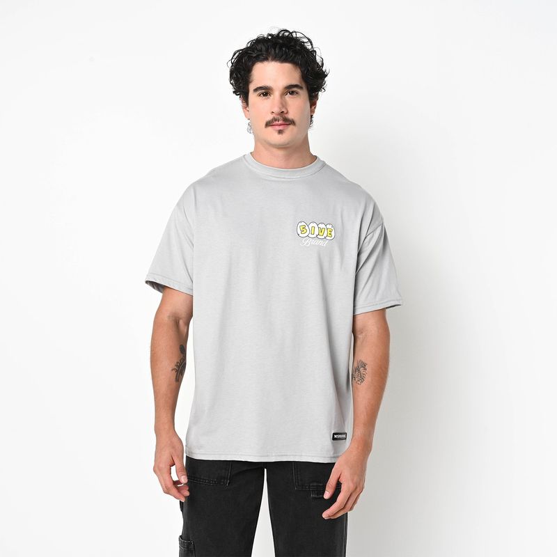 THE5IVEBRAND - Camiseta Unisex Estampada Oversize Manga Corta The 5ive Brand x Falabella